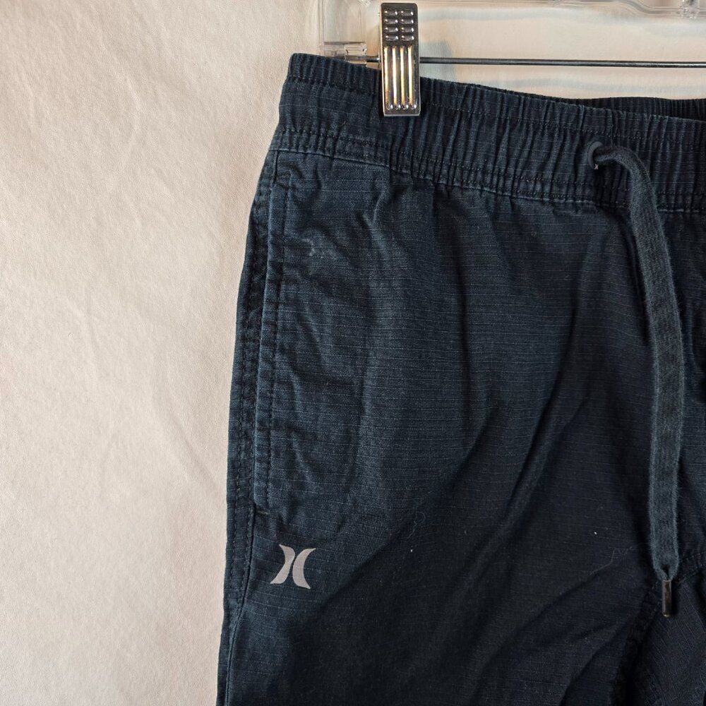 Hurley Pants Mens Medium Black Jogger Chino Drawstring Casual Active Ripstop - Picture 4 of 11